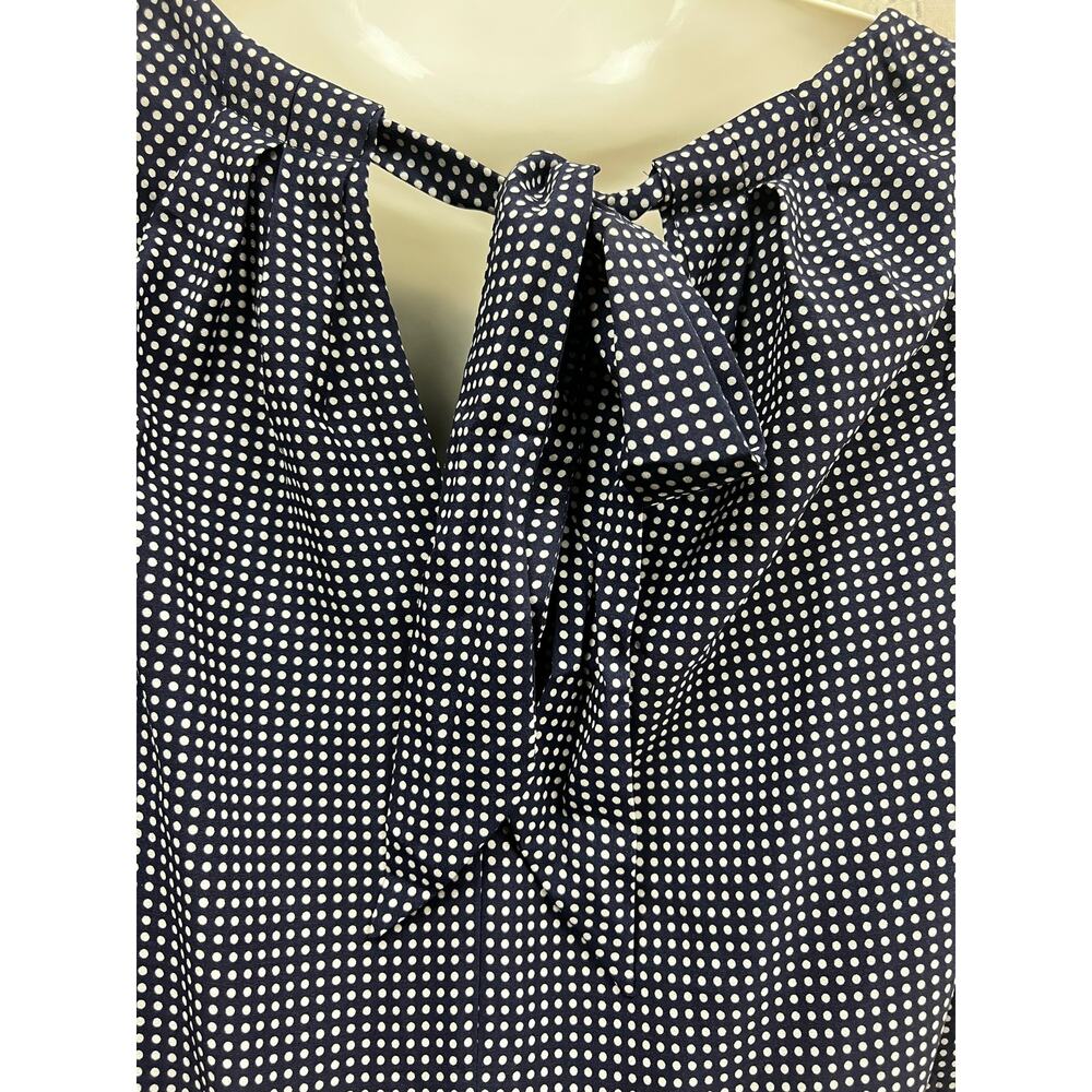Ann Klein Womens Polka Dot Pleaded Midi Dress Size 12 100% Polyester - Picture 11 of 16